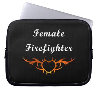 Female Firefighter Tattoo Laptop Sleeve