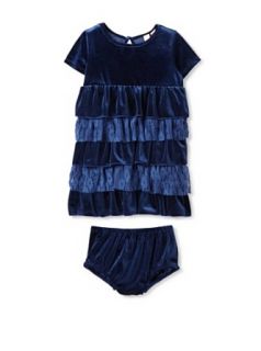 Hype Girls Navy Blue Dress with Ruffles and Lace Playwear Dresses Clothing