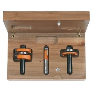 CMT 800.526.11 3 Piece Tongue & Groove Cabinetmaking Set in Hardwood Case, 1/2 Inch Shank   Straight Router Bits  