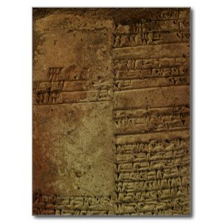 "Sumerian Cuneiform Writing" History Postcards