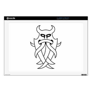 Odin's Mask Tribal (black outlined) Laptop Decal