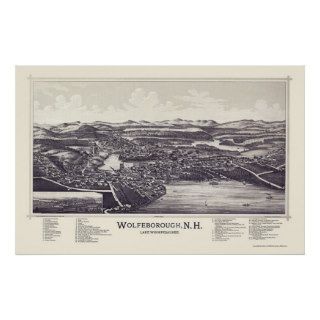 Wolfeborough, NH (Wolfeboro) Panoramic Map   1889 Posters