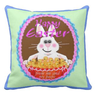 Easter bunny throw pillows