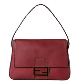 Fendi 'Forever' Big Mamma Red Leather Shoulder Bag Fendi Designer Handbags