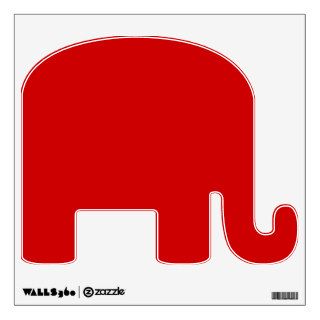 Red Republican Elephant Wall Decal
