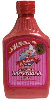 Woeber'Cranberry Horseradish Sauce   16oz.(Pack of 3)  Mustard Spices And Herbs  Grocery & Gourmet Food
