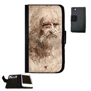 Leonardo Davinci Fabric iPhone 4 Wallet Case Great Gift Idea Cell Phones & Accessories