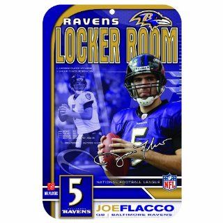 NFL Baltimore Ravens Joe Flacco 11 by 17 inch Sign  Sports Fan Decorative Plaques  Sports & Outdoors