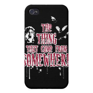The Thing That Came Somewhere (red) Cases For iPhone 4