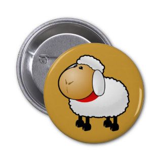 54 Free Cartoon Sheep Clipart Illustration Pinback Buttons