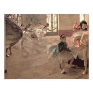 The Rehearsal by Edgar Degas, Vintage Ballet Art Personalized Invite