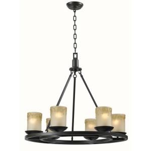 World Imports Colchester 6 Lights Wagon Wheel Chandelier DISCONTINUED WI613688