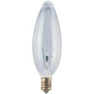 Globe Electric 25 Watt Incandescent B10 Clear Candelabra Base Chandelier Light Bulb (6 Pack) DISCONTINUED 03585