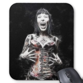 black and white mouse pad