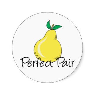 Perfect Pair TWINS Round Stickers