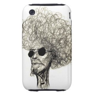 Cool Man with Huge Hair Afro Dude iPhone 3 Tough Cover