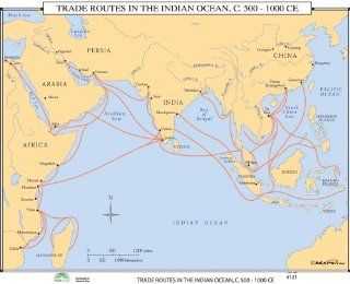 Trade Routes Indian Ocean (World History Wall Maps) (9780762550203) Kappa Map Group Books