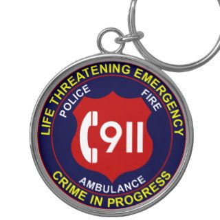 911 Keychain Police Fire Ambulance