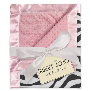 Sweet JoJo Designs Zebra Pink Minky Dot Chenille Baby Blanket Sweet Jojo Designs Baby Blankets