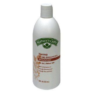 Nature's Gate Shine Enhancing Shampoo for Dull, Lifeless Hair with Henna, (18 fl oz) (532 ml)  Henna Shampoo For Red Hair  Beauty