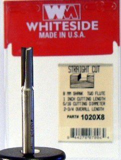 Whiteside Router Bits 1020x8 Straight Bit with 5/16 Inch Cutting Diameter and 1 Inch Cutting Length   Dovetail Router Bits  