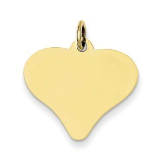 10K Heart Disc Charm Jewelry