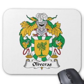 Oliveras Family Crest Mouse Pad