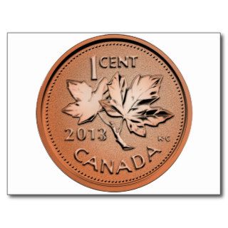 2013 Canadian penny Postcards