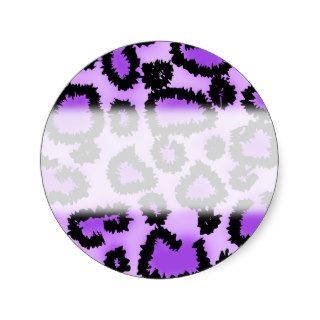 Purple and Black Leopard Print Pattern. Stickers