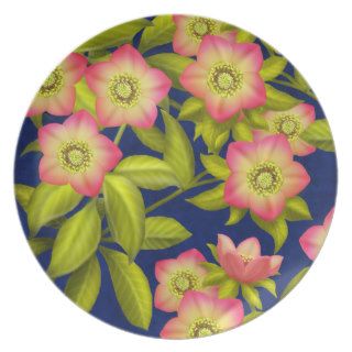 Lenten Rose Helleborus Flowers Plate