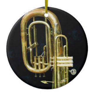 Trumpet And Tuba Christmas Ornaments