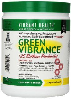 Vibrant Health Green Vibrance Family Size Power   60 Day Supply, 25.61 Ounce Health & Personal Care