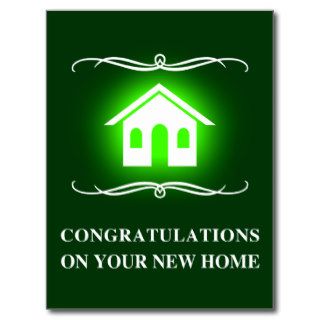 congratulations on your new home  mod home post card
