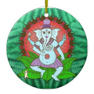 Peace Ganesh Dancing Christmas Ornament