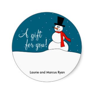 Snowman Gift Tags Stickers
