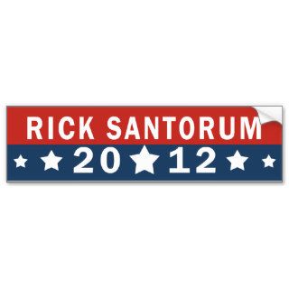 Santorum 2012 Election Five Star bumper sticker