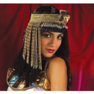 Forum Novelties Women's Egyptian Costume Accessory Asp Snake Beaded Headpiece, Gold, One Size Clothing