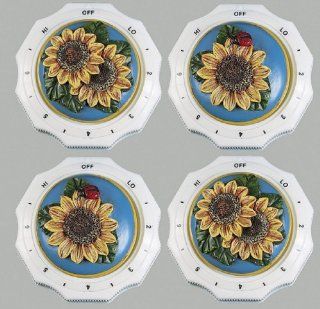 4 Electric STOVE KNOBZ knobs SUNFLOWER replacement Appliances