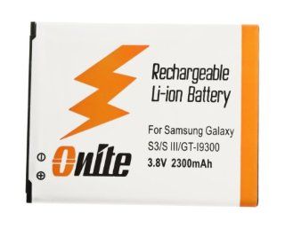 Onite 2300mAh Battery for Samsung Galaxy S3 S III i9300, Samsung SGH T999, Samsung Galaxy S III T Mobile/Samsung SGH I747, Samsung Galaxy S III AT&T/Samsung SGH I535, and Samsung Galaxy S III Verizon Cell Phones & Accessories