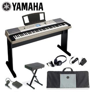 Yamaha KO YPG 535 KIT 1 88 Key Grand Piano Keyboard with Music Rest, Adapter, Pedal, Polish Cloth, ChromaCast Bench and Musicians Gear Bag Musical Instruments