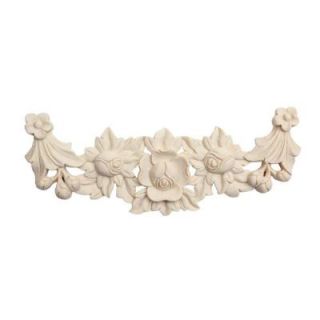 Foster Mantels Flower Swag 1 ft. x 4 1/2 in. x 3/4 in. Wood Onlay C124A