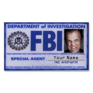 FBI Agent Card Business Card Template