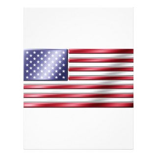 American Flag 2   USA   Metallic Personalized Letterhead