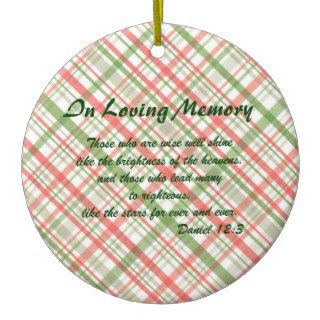 In Loving Memory Memorial Christmas Ornament