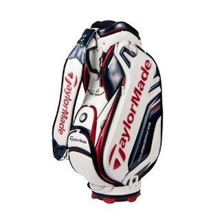 TAYLORMADE JAPAN TM CORE STAFF CADDY BAG 1 SY240 9.5x47" 4.5 kg (9.9 lb) 2013 (White/Red)  Golf Cart Bags  Sports & Outdoors