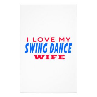 I Love My Swing Wife Stationery