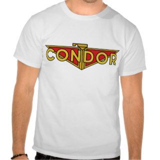 Condor Motorcycle Badge   Antiqued Image Tshirts