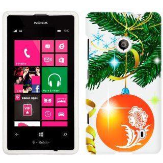 Nokia Lumia 521 Christmas Tree Red Ornament Phone Case Cover Cell Phones & Accessories
