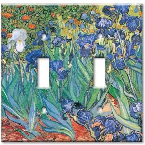 Art Plates Van Gogh Irises   Double Toggle Wall Plate D 13