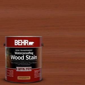 BEHR 1 gal. #ST 142 Cappuccino Semi Transparent Waterproofing Wood Stain 307701